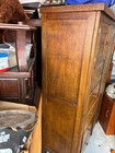 Antique Chifferobe Oak  63    X 38    X17   large And Heavy  On Casters