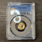 Ms66 1945 10c Mercury Silver Dime  Pcgs Trueview- Rainbow Toned  Lustrous