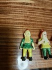 Vintage Lot Of Plastic Gnomes Dwarfs 3 Hollow 2 Solid Plastic See Description 