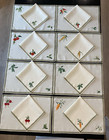Vintage Linen Placemats Hand Embroidered In Italy Vegetables  16 Pc