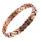 Crystal Pure Copper Magnetic Bracelet Women Arthritis Pain Relief Energy Power