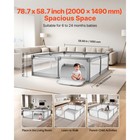 Uimoso Large Baby Playpen 78 7  X 58 7  With 50 Colorful Ocean Balls