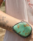 Magnificent Vintage Navajo Native American Huge Turquoise Silver Cuff Bracelet