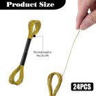 24 Skeins Metallic Embroidery Thread Set  Multicolor Floss For Diy Crafts   Sewi