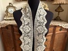 Antique Vintage Lace-wide Antique Handmade Italian Filet Bobbin Lace Flounce