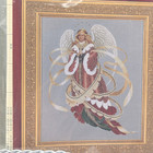 32 Count Dusty Green Linen 18 x27    L l Angel Of Christmas  39 Stitch Chart