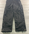 Carhartt Men   s Black Canvas Bib Overalls Insulated Quilted Work Coveralls