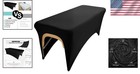 Luxurious Black Massage Table Cover With Leg Cut-out For 6ft Spa   Lash Beds