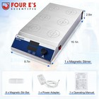 Lab Stir Plate Magnetic Stirrer Plate Mixer Plate With Stir Bar 200-1500 Rpm Us