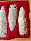 Rare Cased Group Of Native American Texas Arrowheads Blade Spears Tang 