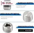 1  Npt Male Plug  304 Stainless Steel Internal Hex Thread Pipe Fitting Kit  Hex