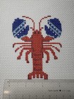 Christmas Needlepoint Canvas  Lobster With Mittens  Zweigart 13 Ct Handpainted