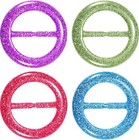 Hestya 4pcs 80s Party T-shirt Clips Round Scarf Ring Clips Assorted Colors