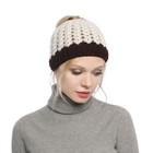 Womens Winter Ponytail Bun Beanie Pony Tail Warm Soft Stretch Knit Hat Cap Us
