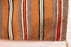 Antique Navajo Rug Native American Indian Weaving 62x30 Vintage Large Striped
