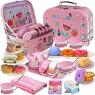 Tea Party Set For Little Girls  Princess Tea Time Toy Including Dessert cooki   