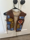 Vtg Original Collectible Boy Scouts Indian Guides Ymca 70s Leather Vest Patches