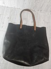 Madewell Women s The Zip-top Transport Carryall Tote Black Brown Leather Bag