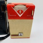 Rare Vintage Viscount Model 602 Vip Red White Am Six  6  Transistor Radio