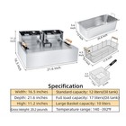 12l Electric Countertop Deep Fryer Single Tank 3 Baskets   Commercial Restaurant