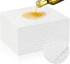 50 Pack Oil Absorbent Pads  9 8 X 13 Inch Oil Spill Mat  Weight Dimpled White