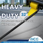 4 Pack Black Coated 32  Standard Winch Bar For Flatbed Trailer Tie Down Strap