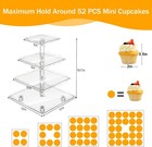 4 Tier Cupcake Stand With Led Lights 50 Cupcakes Acrylic Tower Display Birthday