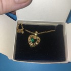 Vintage Avon Kids Jewelry Lot Heart Necklace Filigree Earrings Penguin Studs 3pc