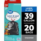  6 Pack  Great Value 39 Gal Drawstring Lawn   Leaf Trash Bags  20 Bags