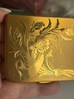 Vintage Elgin American Beauty Gold Tone Powder Compact Floral Scroll 1940s 1950s