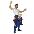 Adult Donald Trump Piggyback Costume Ex Usa President Ride On Fancy Dress Funny
