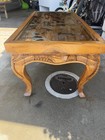 Antique Oriental Carved Wood Coffee Table