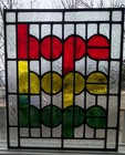 60s-70s Vintage Mcm Leaded Stained Glass Sun Catcher 15 X 12 5 