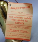 Vintage Antique Lenk Mfg Mini Brass Gasoline Blow Torch New With Tag