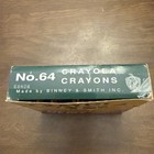 1958 Crayola Crayons Binney Smith  64 Box Built In Sharpener Retired Colors Vtg