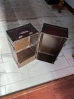 Vintage  Large Doll Wooden Wardrobe Closet Travel Trunk Case   20 1 2   x12 1 2   
