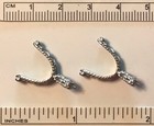 Traditional 1 9 Model Horse Scale Western Spurs For Doll Riders   Silver-toned
