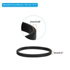 6pcs Silicone Bracelets Rubber Wristbands Blank Stretch Sports Bands Black