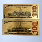 50pcs President Colorized  100 Dollar Bill Gold Foil Banknote Us