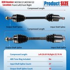 Cv Axle Shaft Front Left   Right Set Fit For Honda Accord Fwd 2 4l L4 2008-2012