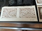 7 Vtg Craftaid Leather Carving Templates - Wallet Floral Flower Foliage Leaves