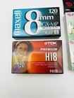 Lot Of 4 8mm   Hi8 Camcorder Cassettes Fujifilm   Maxell   Tdk - New And Sealed