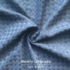 Miye Pleated Waffle Weave Bed Skirt  Tailored Dust Ruffle 18 Inch Drop Easy F   