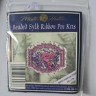 Lot Of 3 Vintage 1994 Mill Hill Beaded Sylk Ribbon Pin Kits Mhsr1-2-5 Florals 