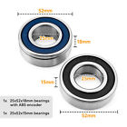 25mm Wheel Bearing For Harley Davidson Models With Abs 2008-2024 9276a 9252