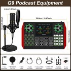 G9 Podcast Microphone Bundle With Live Sound Card Audio Mixer  Podcast Equipm   