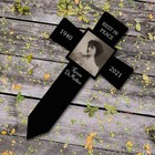 Memorial Plaque Stake  Cemetery Cross  Temporary Grave Marker  Memorial Plaque