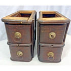 2 Sets Antique Treadle Sewing Machine Cabinet Wood 2 Drawer Side Frame