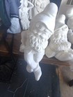 Ceramic Bisque Garden Gnomes Total Of 3 In Lot 