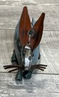 Recycled Metal Rabbit Mexican Folk Art Rustic Primitive Lawn Decor 9   x7 5   x3 5   